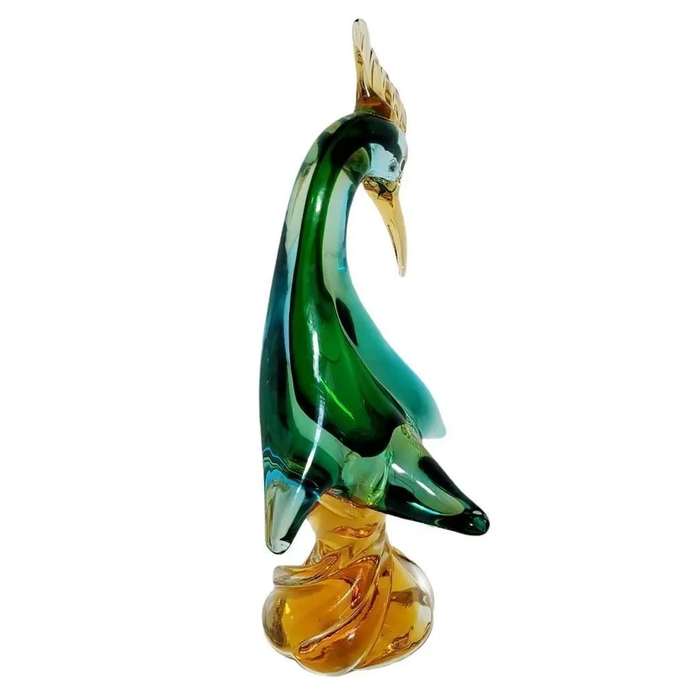 Jordan Import JIC‎ Multi Colored Murano Italian Art Glass Swan Duck Bird Figure